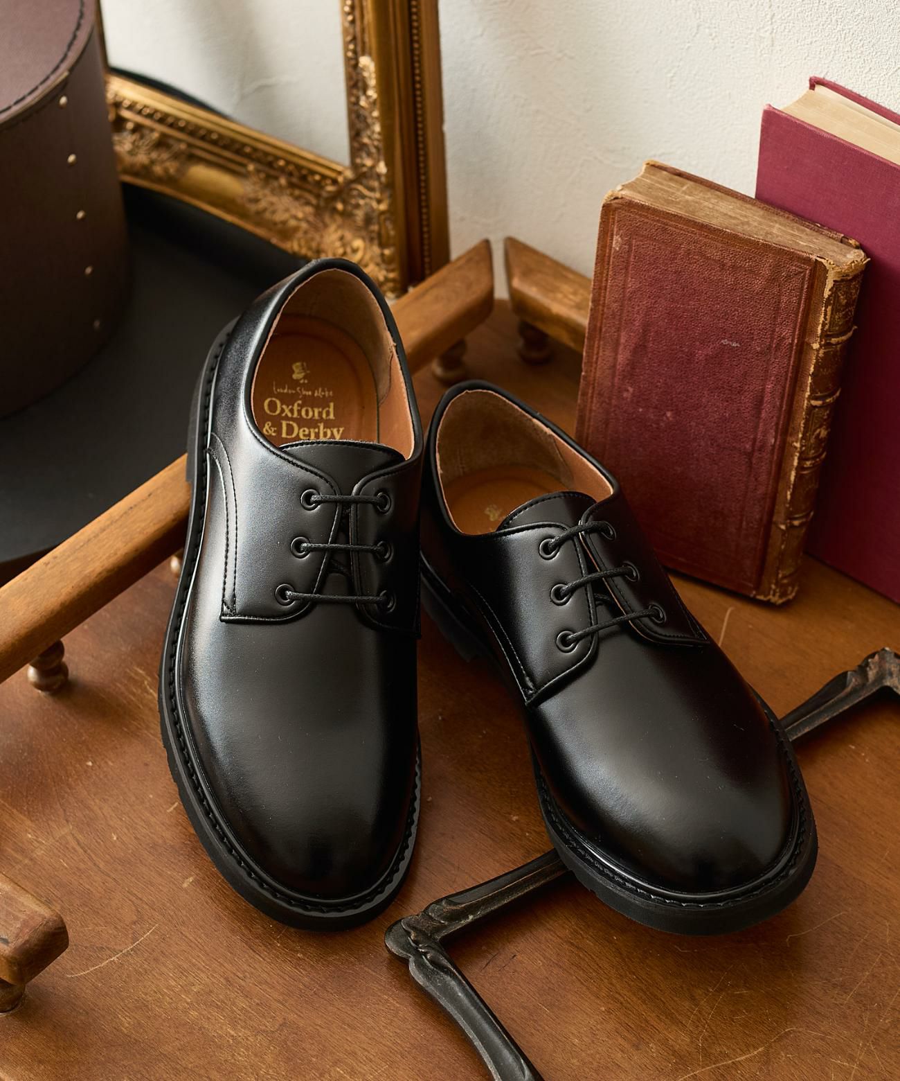 外羽根プレーントゥレースアップシューズ | andex shoes product