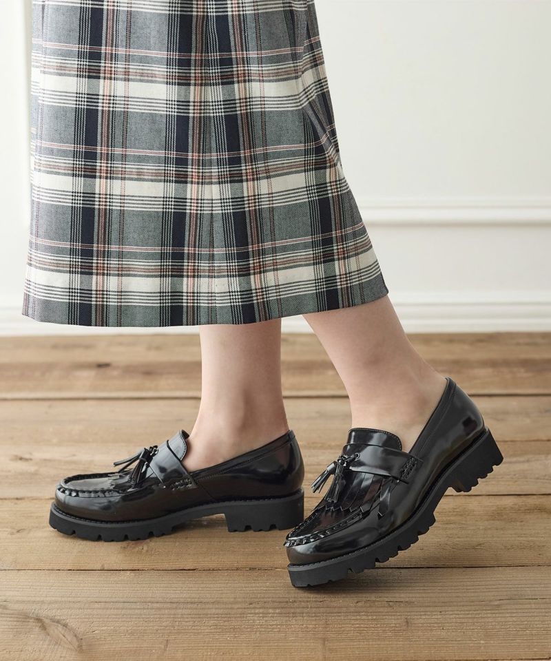 厚底タッセルローファー ランバン オン ブルー LANVIN en Bleu 厚底タッセルローファー