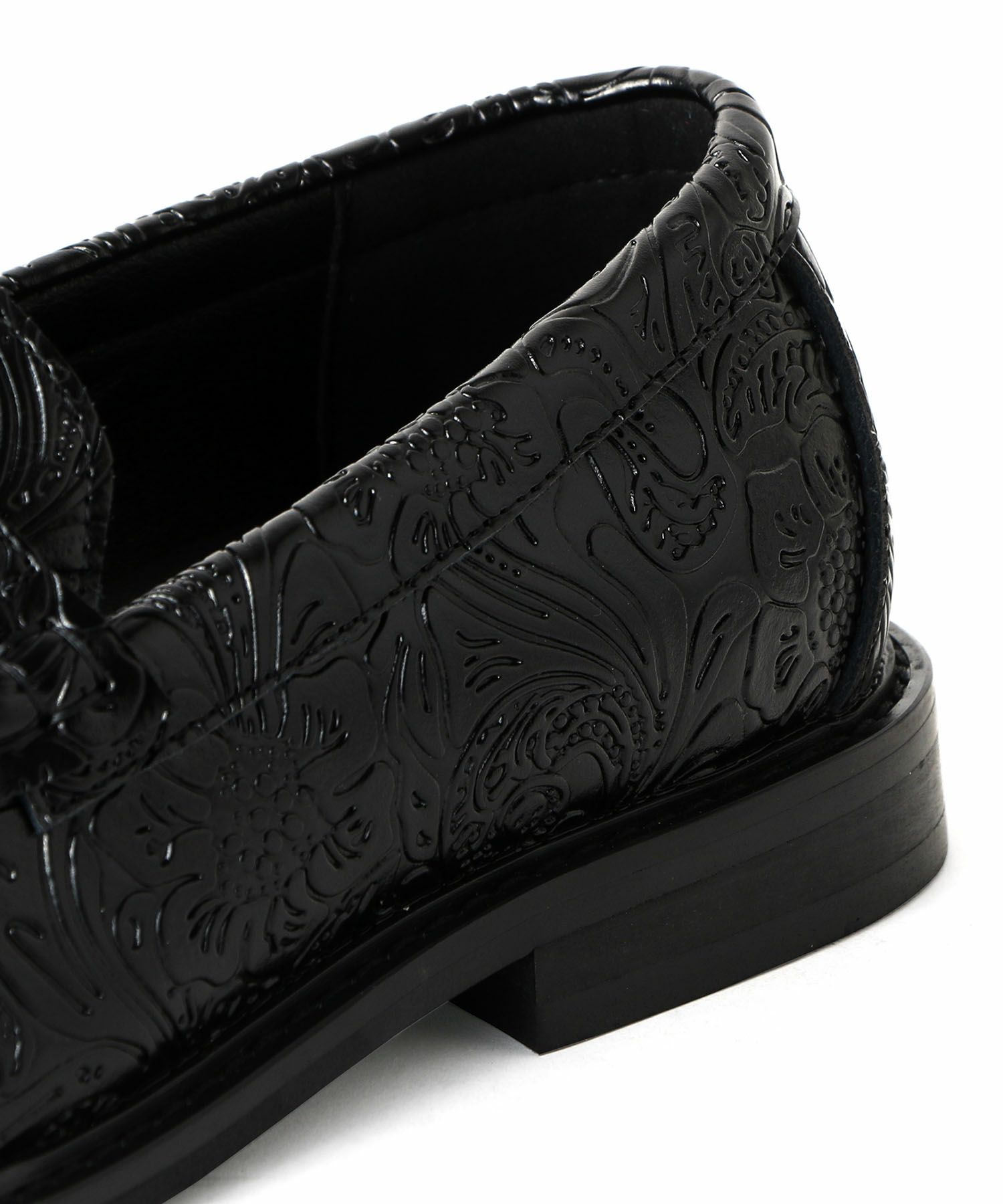 プレミアム ペイズリーエンボス レザー コイン ローファー【2月18日